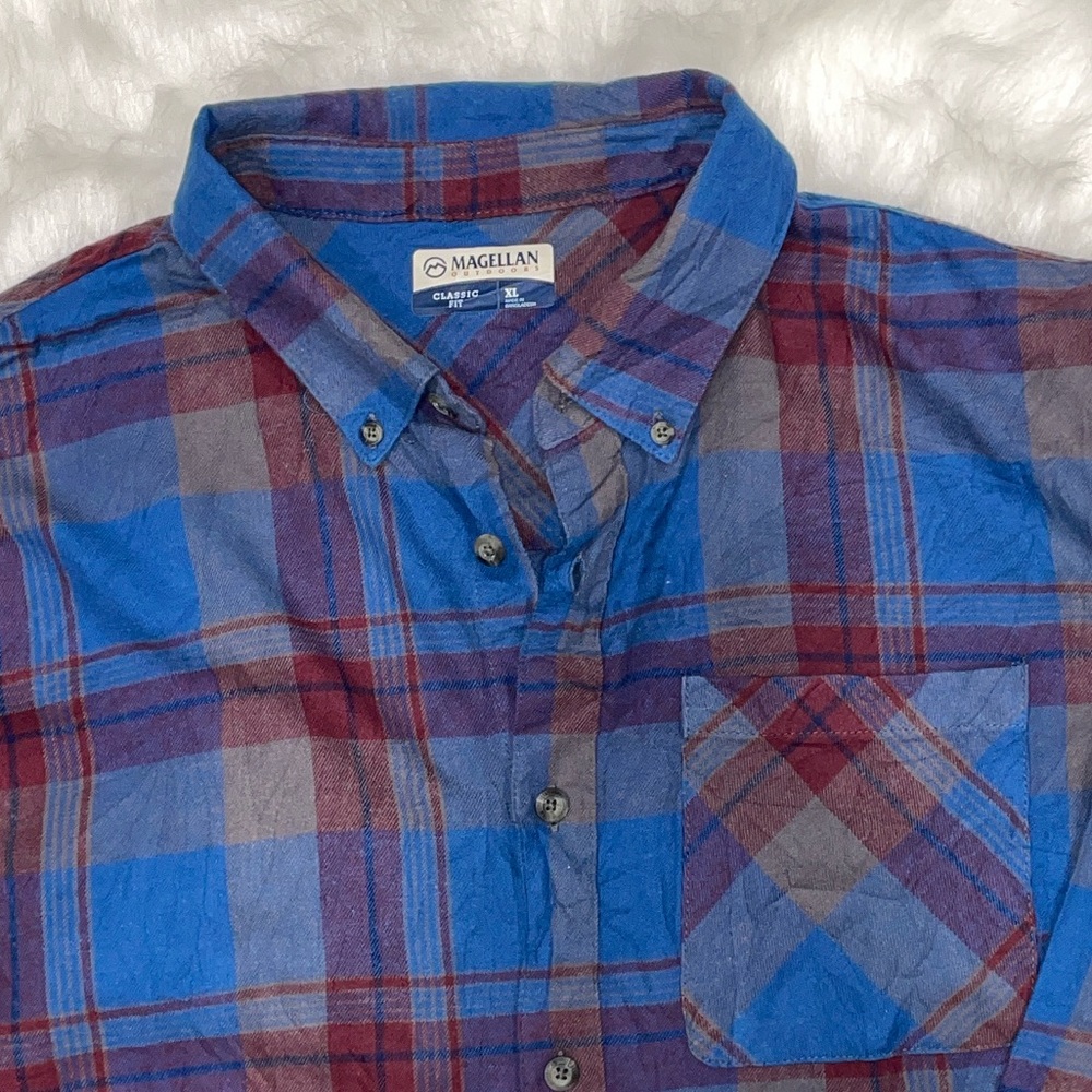 Magellan Outdoors Men's Multicolor Plaid Shirt - Picture 3 of 4